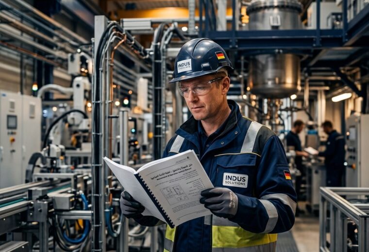 German industrial facility, engineer in safety …